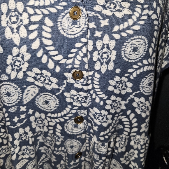 LulaRoe Womans Blue/White Button Up Dress Size 2xl - Picture 3 of 12